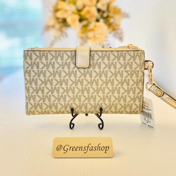 Michael Kors Double Zip Wallet With Wristlet new - Picture 2 of 5